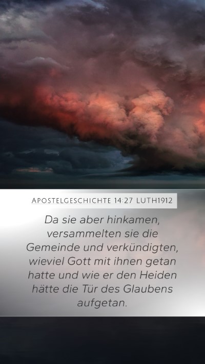 Apostelgeschichte 14:27 LUTH1912 Bible Verse Image