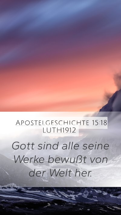 Apostelgeschichte 15:18 LUTH1912 Bible Verse Image