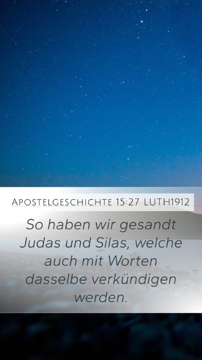 Apostelgeschichte 15:27 LUTH1912 Bible Verse Image