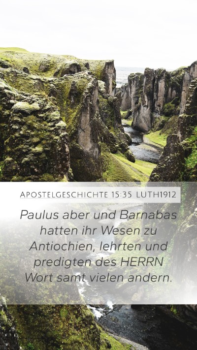 Apostelgeschichte 15:35 LUTH1912 Bible Verse Image