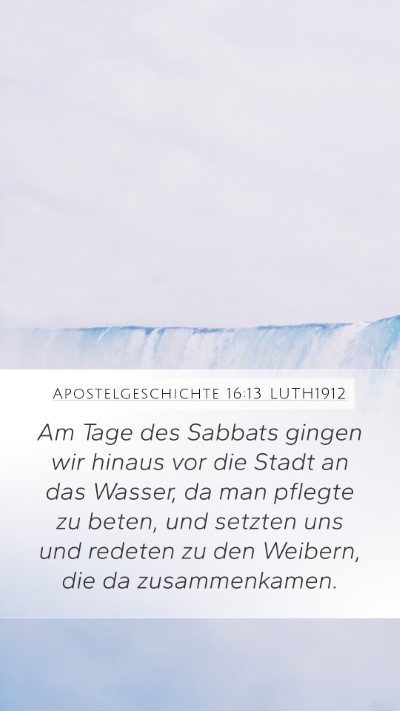 Apostelgeschichte 16:13 LUTH1912 Bible Verse Image
