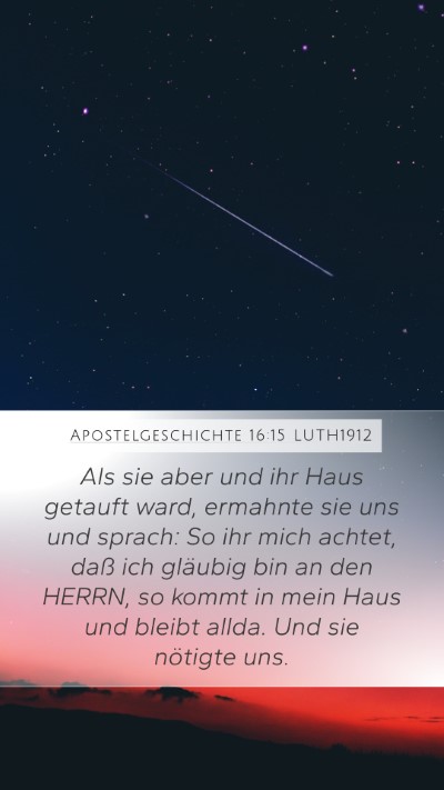 Apostelgeschichte 16:15 LUTH1912 Bible Verse Image