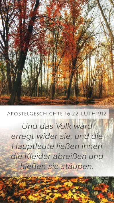 Apostelgeschichte 16:22 LUTH1912 Bible Verse Image