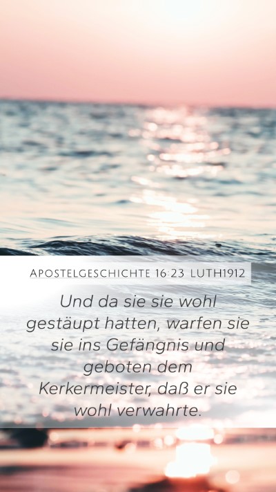 Apostelgeschichte 16:23 LUTH1912 Bible Verse Image