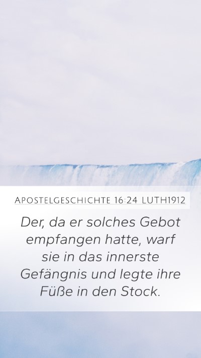Apostelgeschichte 16:24 LUTH1912 Bible Verse Image