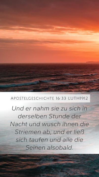 Apostelgeschichte 16:33 LUTH1912 Bible Verse Image