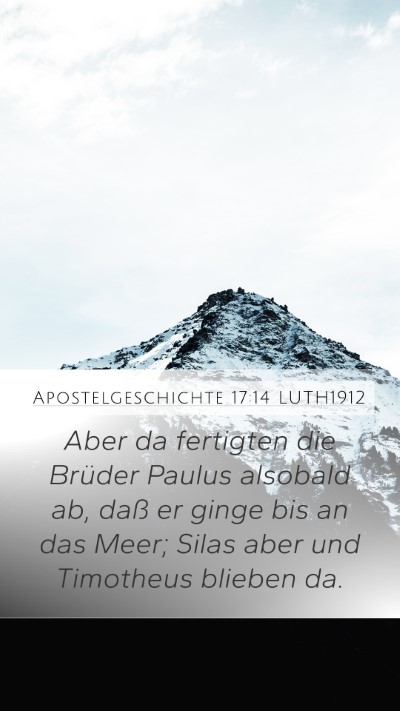 Apostelgeschichte 17:14 LUTH1912 Bible Verse Image