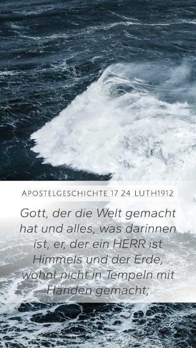 Apostelgeschichte 17:24 LUTH1912 Bible Verse Image