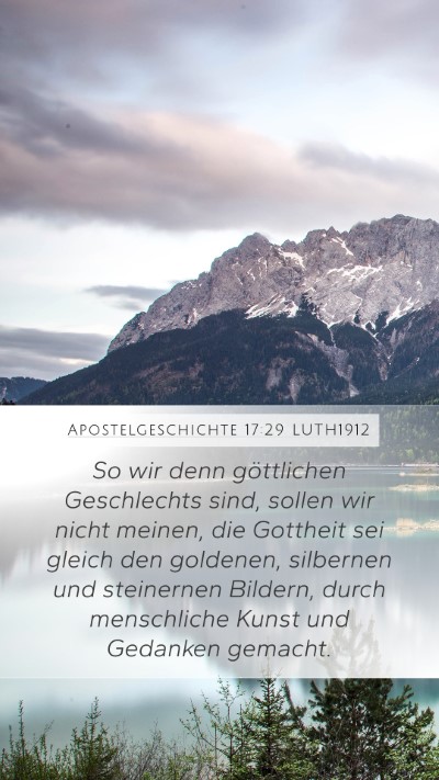 Apostelgeschichte 17:29 LUTH1912 Bible Verse Image