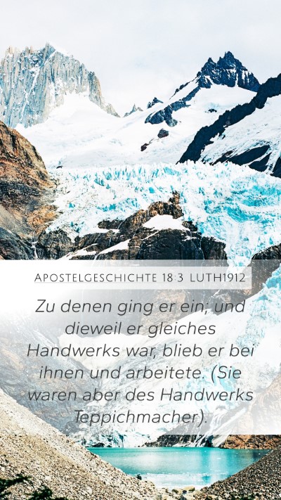 Apostelgeschichte 18:3 LUTH1912 Bible Verse Image
