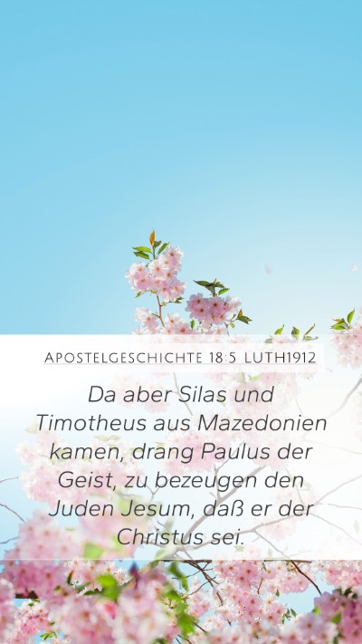 Apostelgeschichte 18:5 LUTH1912 Bible Verse Image