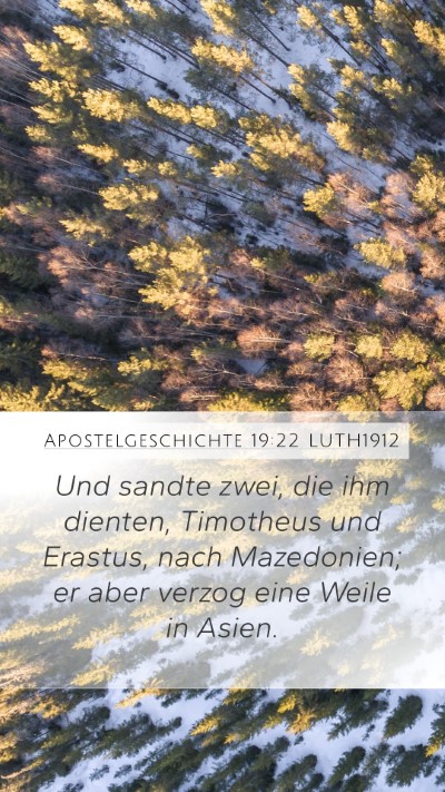 Apostelgeschichte 19:22 LUTH1912 Bible Verse Image