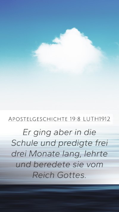 Apostelgeschichte 19:8 LUTH1912 Bible Verse Image