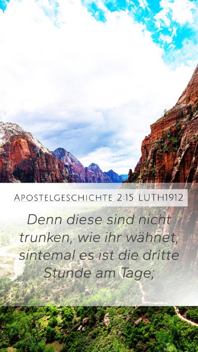 Apostelgeschichte 2:15 LUTH1912 Bible Verse Image