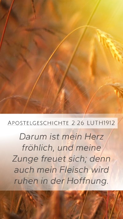Apostelgeschichte 2:26 LUTH1912 Bible Verse Image