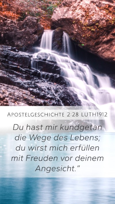 Apostelgeschichte 2:28 LUTH1912 Bible Verse Image