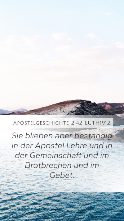 Apostelgeschichte 2:42 LUTH1912 Bible Verse Image