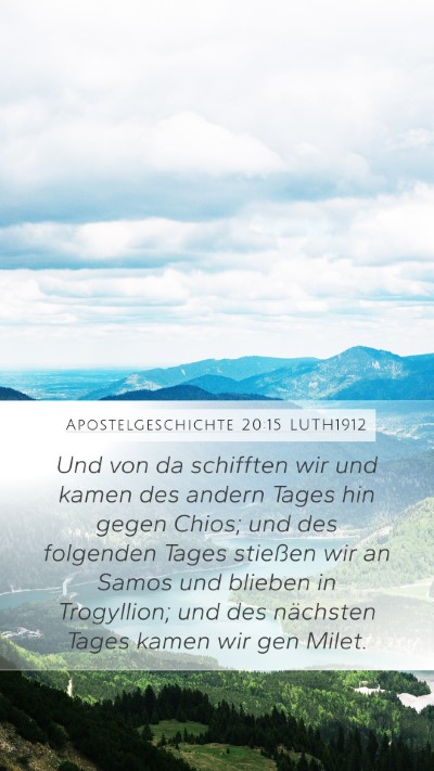 Apostelgeschichte 20:15 LUTH1912 Bible Verse Image