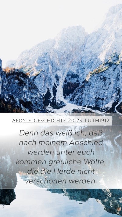 Apostelgeschichte 20:29 LUTH1912 Bible Verse Image