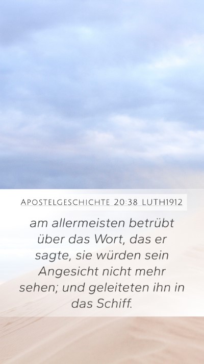 Apostelgeschichte 20:38 LUTH1912 Bible Verse Image