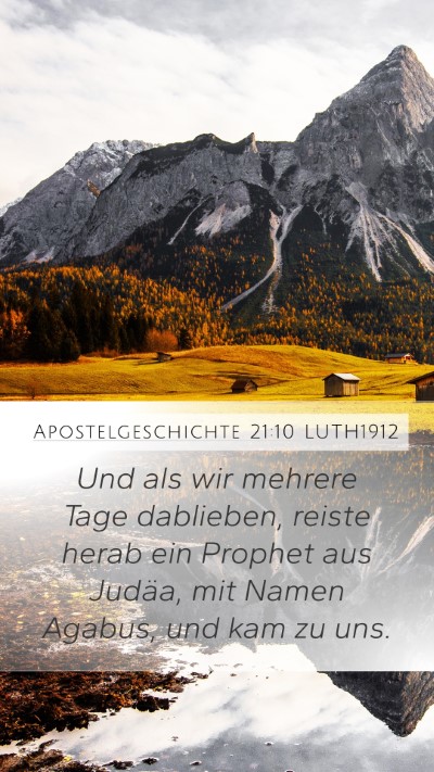 Apostelgeschichte 21:10 LUTH1912 Bible Verse Image