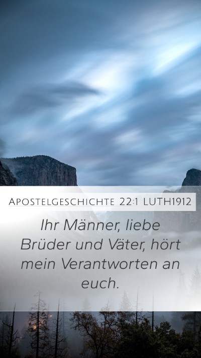 Apostelgeschichte 22:1 LUTH1912 Bible Verse Image
