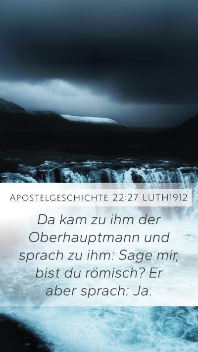 Apostelgeschichte 22:27 LUTH1912 Bible Verse Image