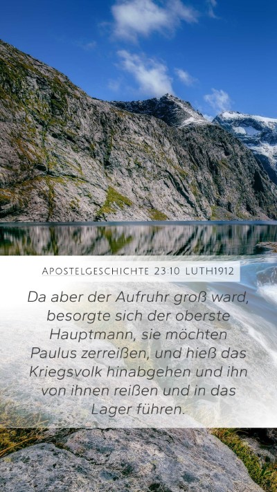 Apostelgeschichte 23:10 LUTH1912 Bible Verse Image