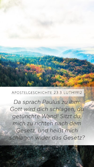 Apostelgeschichte 23:3 LUTH1912 Bible Verse Image