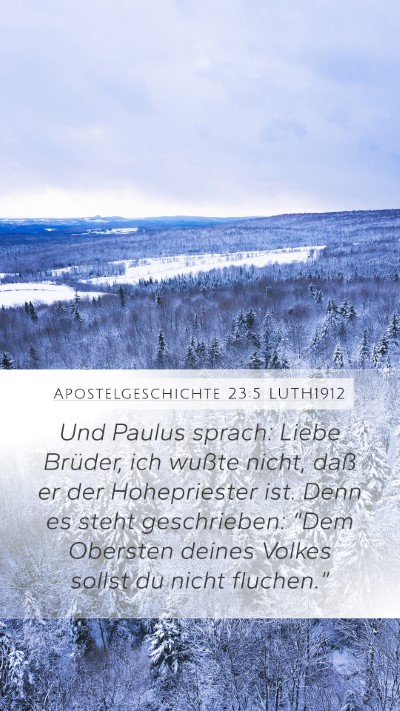 Apostelgeschichte 23:5 LUTH1912 Bible Verse Image