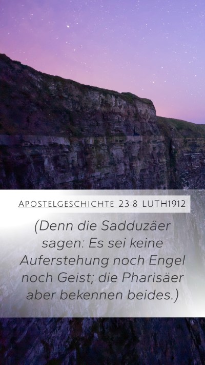 Apostelgeschichte 23:8 LUTH1912 Bible Verse Image