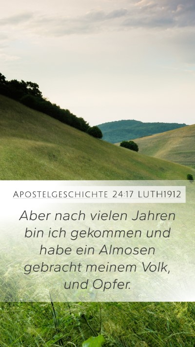 Apostelgeschichte 24:17 LUTH1912 Bible Verse Image