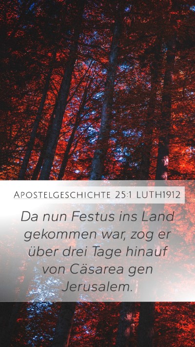 Apostelgeschichte 25:1 LUTH1912 Bible Verse Image