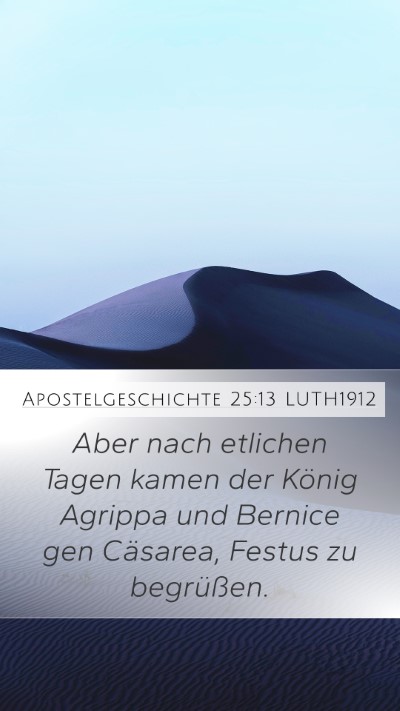 Apostelgeschichte 25:13 LUTH1912 Bible Verse Image