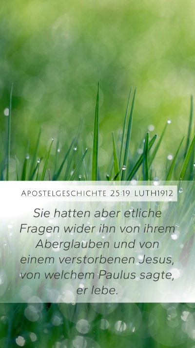 Apostelgeschichte 25:19 LUTH1912 Bible Verse Image