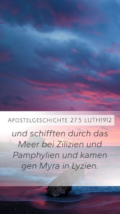 Apostelgeschichte 27:5 LUTH1912 Bible Verse Image