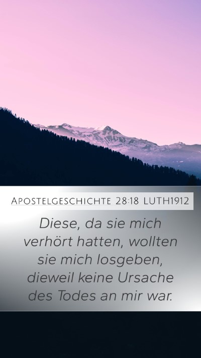 Apostelgeschichte 28:18 LUTH1912 Bible Verse Image