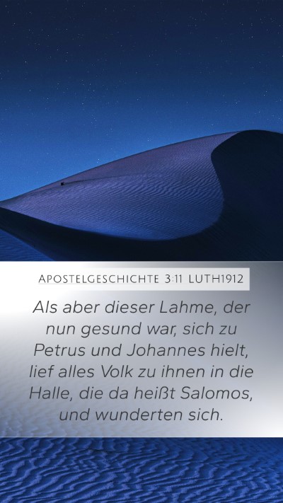 Apostelgeschichte 3:11 LUTH1912 Bible Verse Image