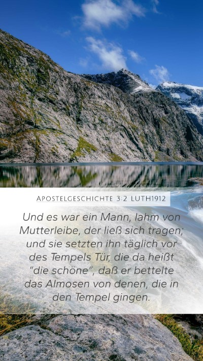 Apostelgeschichte 3:2 LUTH1912 Bible Verse Image