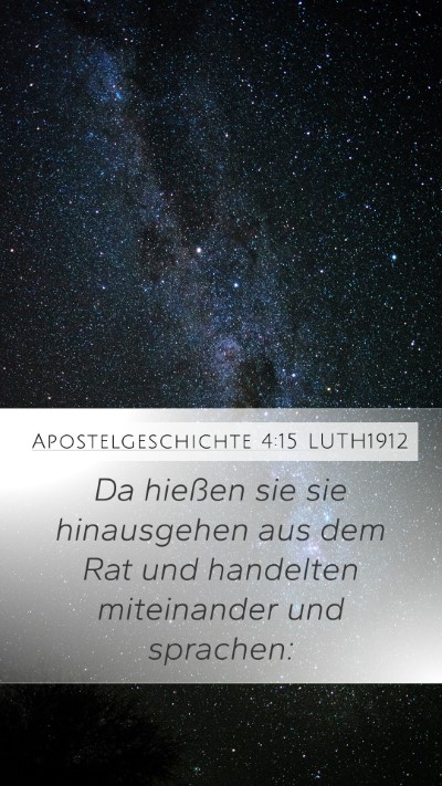 Apostelgeschichte 4:15 LUTH1912 Bible Verse Image