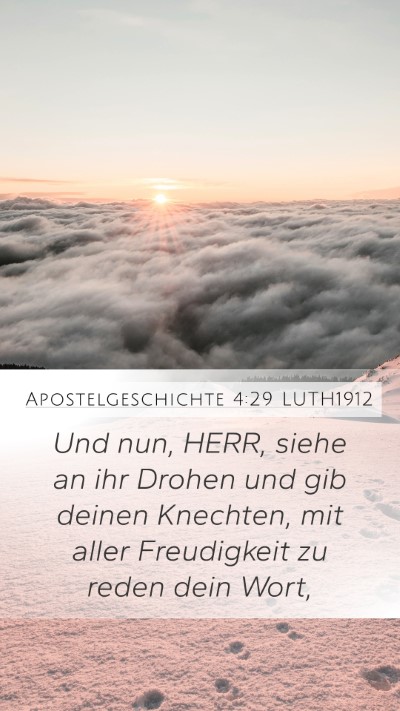 Apostelgeschichte 4:29 LUTH1912 Bible Verse Image
