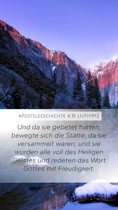 Apostelgeschichte 4:31 LUTH1912 Bible Verse Image