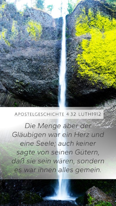 Apostelgeschichte 4:32 LUTH1912 Bible Verse Image