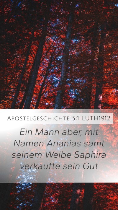 Apostelgeschichte 5:1 LUTH1912 Bible Verse Image
