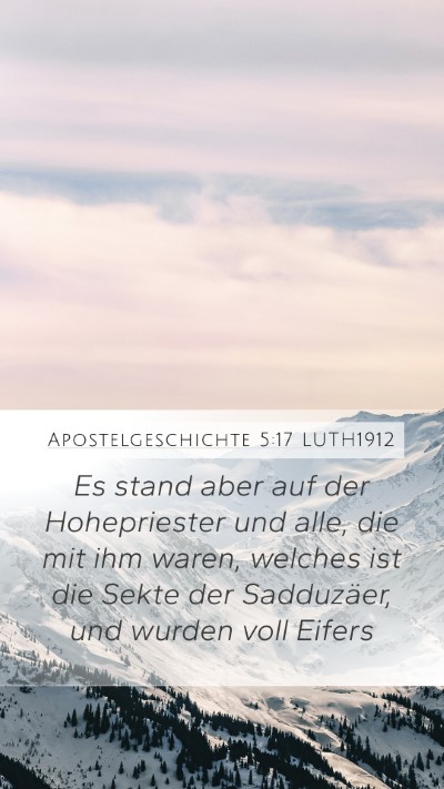 Apostelgeschichte 5:17 LUTH1912 Bible Verse Image
