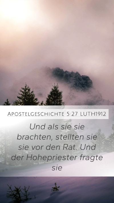 Apostelgeschichte 5:27 LUTH1912 Bible Verse Image