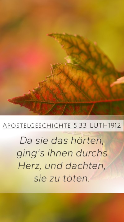 Apostelgeschichte 5:33 LUTH1912 Bible Verse Image