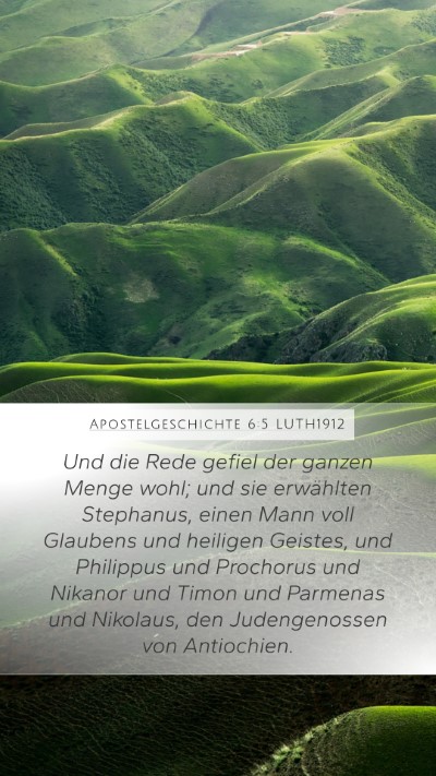Apostelgeschichte 6:5 LUTH1912 Bible Verse Image