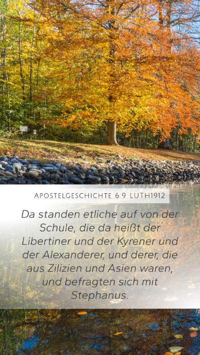Apostelgeschichte 6:9 LUTH1912 Bible Verse Image