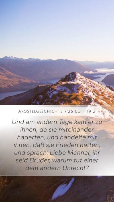 Apostelgeschichte 7:26 LUTH1912 Bible Verse Image